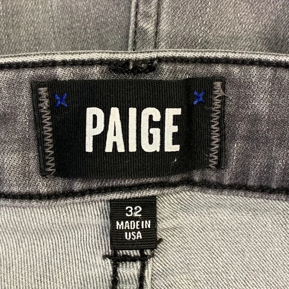 PAIGE Federal Men's 32 Gray Straight Leg Stretch‎ Jeans Made in USA